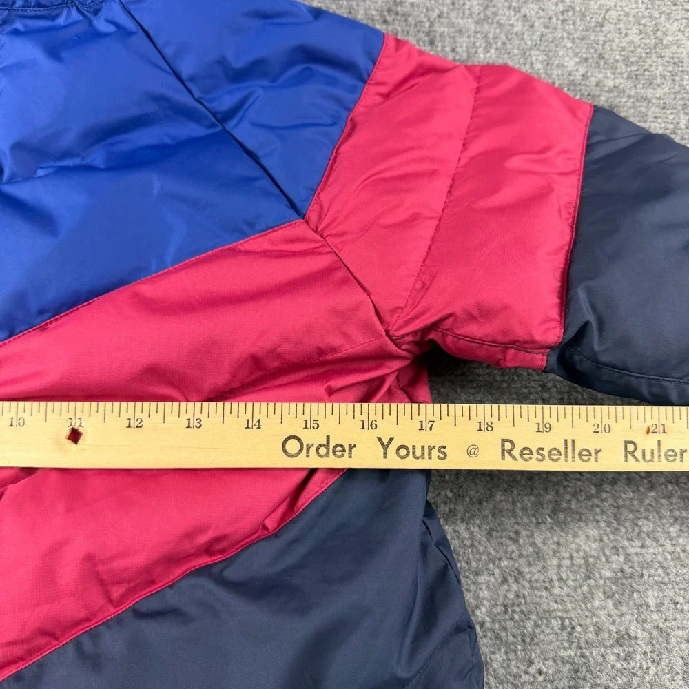 Nike Puffer Jacket Boys Medium Blue Red FC Barcelona Hooded DM0612-455 Soccer